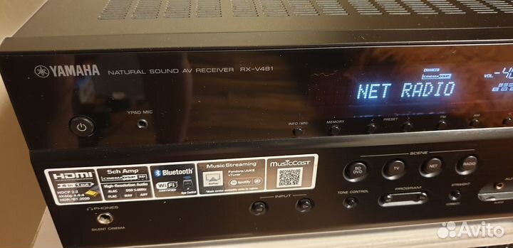 Ресивер yamaha RX-V385,481(блютуз,4К,интер.радио)