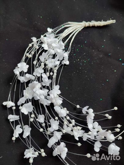 Цветы для украшения прически невесты, кружево