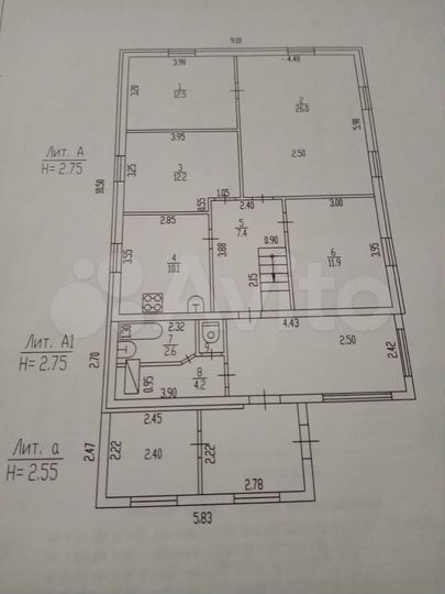 Дом 134,6 м² на участке 8,1 сот.