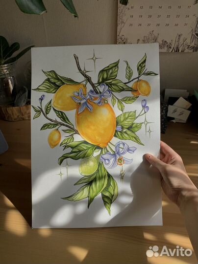 Интерьерная картина акварель