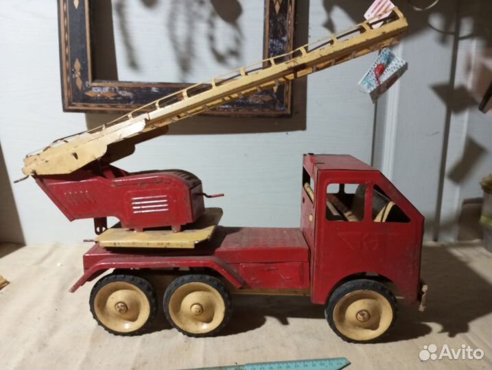 Машинка железная СССР Пожарная машина
