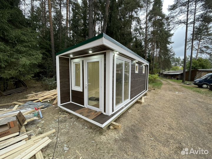 Мобильная баня под ключ 2,4х6м без предоплат