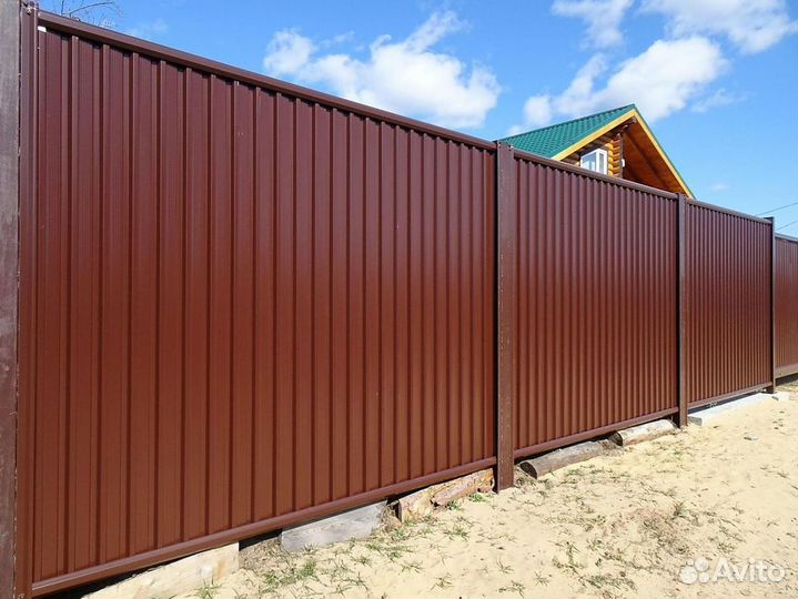 Профлист (профнастил) для забора цветной
