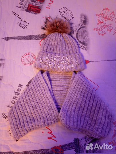 Шапка и снуд для девочки
