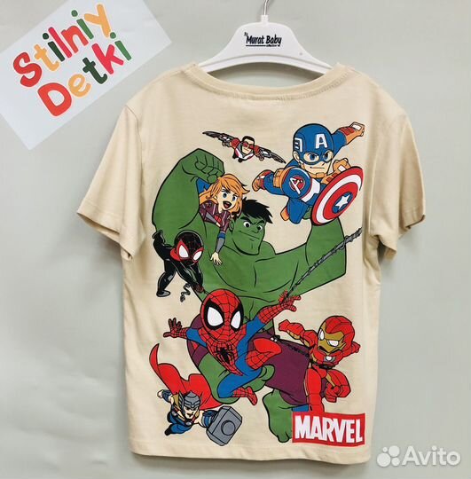 Новый костюм Gap Marvel футболка и шорты