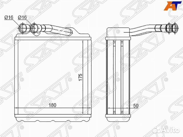 Радиатор отопителя Toyota Carina E