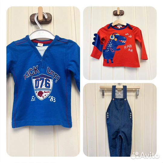 Пакет фирменных вещей на мальчика 74-80 см