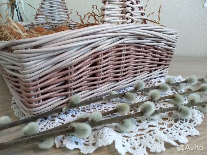 Корзина плетеная с ручкой