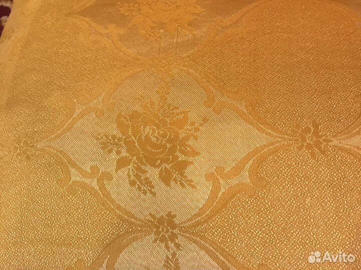 Шторы, 2 шт, цвет горчичный, винтаж