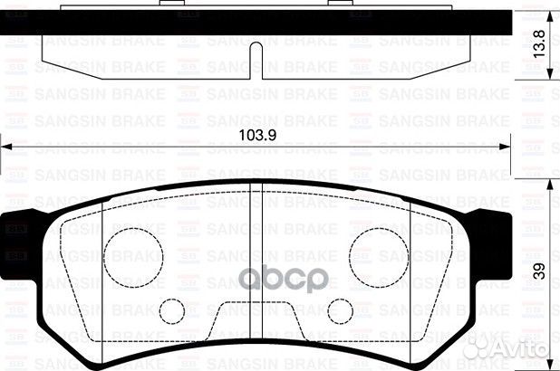 Колодки тормозные зад chevrolet lacetti 04- SP1