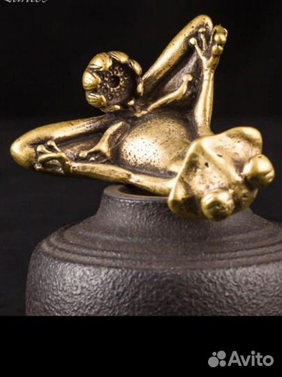 Новая фигурка Лягушка-пофигушка латунь