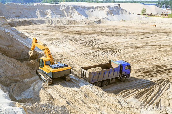 Песок карьерный с доставкой