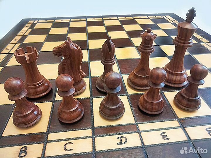 Шахматные фигуры деревянные (с утяж.). Индия