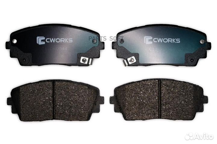 Cworks C11CR0044 Тормозные колодки передние, Low M