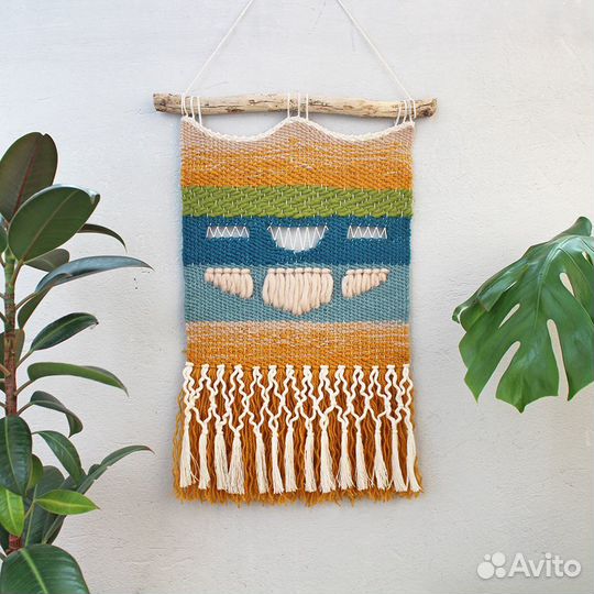 Интерьерное панно гобелен на стену макраме