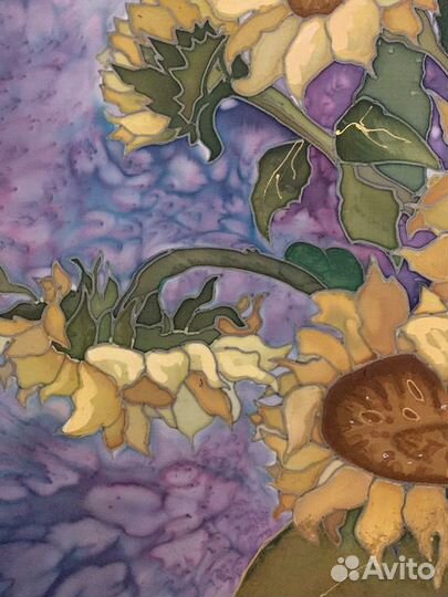 Батик Картина Подсолнухи