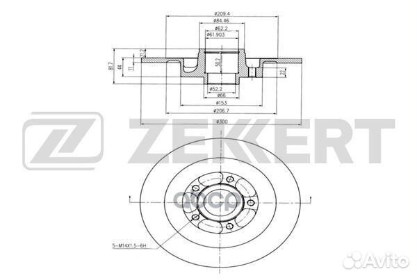 Диск торм. зад. Renault Laguna III 07- Latitude