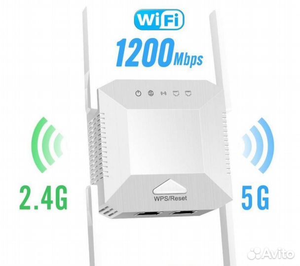 Усилитель wifi сигнала двухдиапазонный + LAN порт
