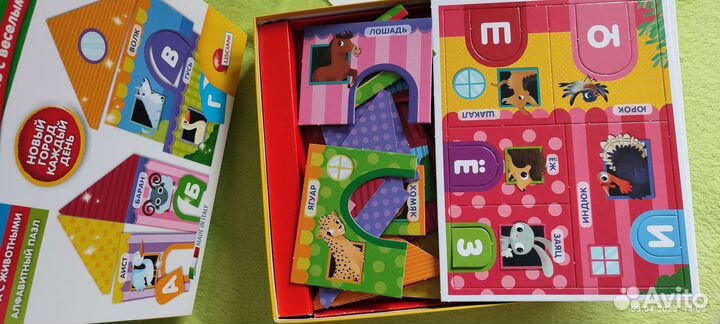 Игра настольная. азбука. пазлы