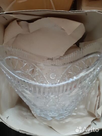 Ваза хрустальная СССР новая в упаковке