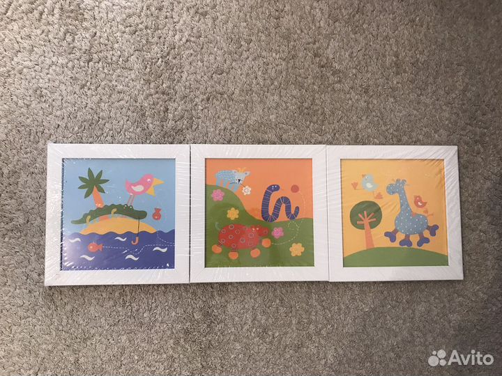Картины новые (набор из 3 штук) IKEA 30*30