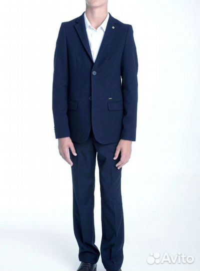 Школьный темно-синий пиджак рост 158