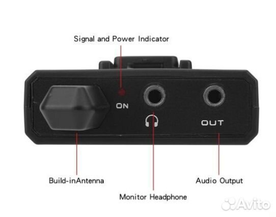 Беспроводной микрофон EYK EW-C102 выход наушники