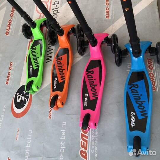 Самокат детский novatrek rainbow Start Folding