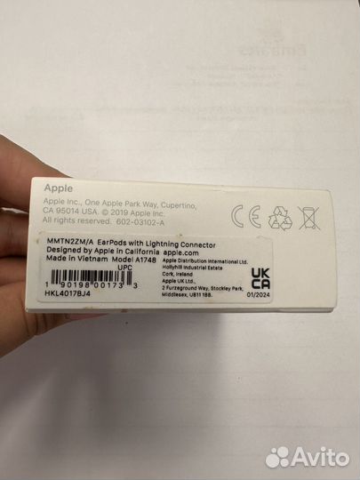 Наушники apple earpods lightning новые
