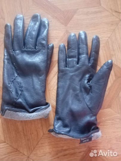 Перчатки женские кожаные