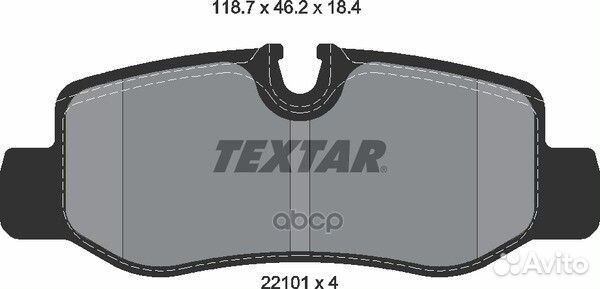 Колодки задние A4474200120 2210101 Textar