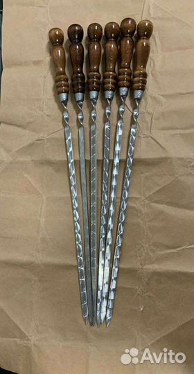 Шампура с деревянной ручкой