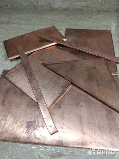 Медная пластина 1 штука