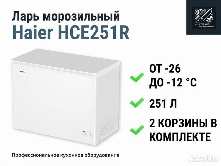 Морозильный ларь Haier HCE251R