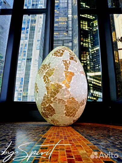 Светильник Яйцо Белое Золото