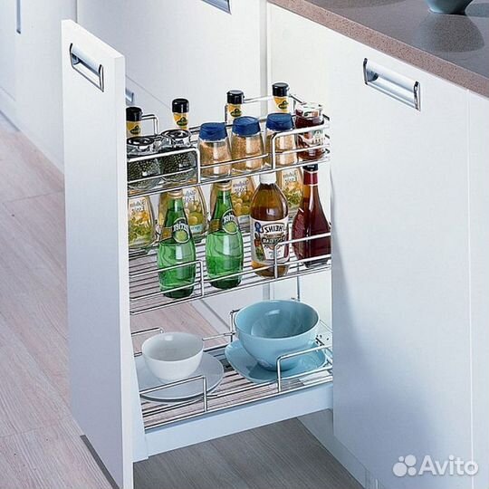 Корзина-бутылочница, выдвижная трехярусная