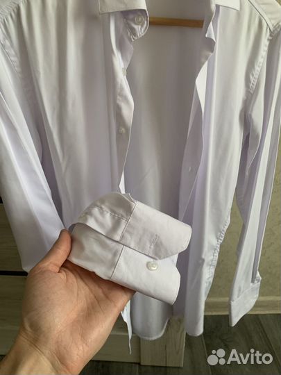 Рубашка белая 48 (М), сорочка белая мужская