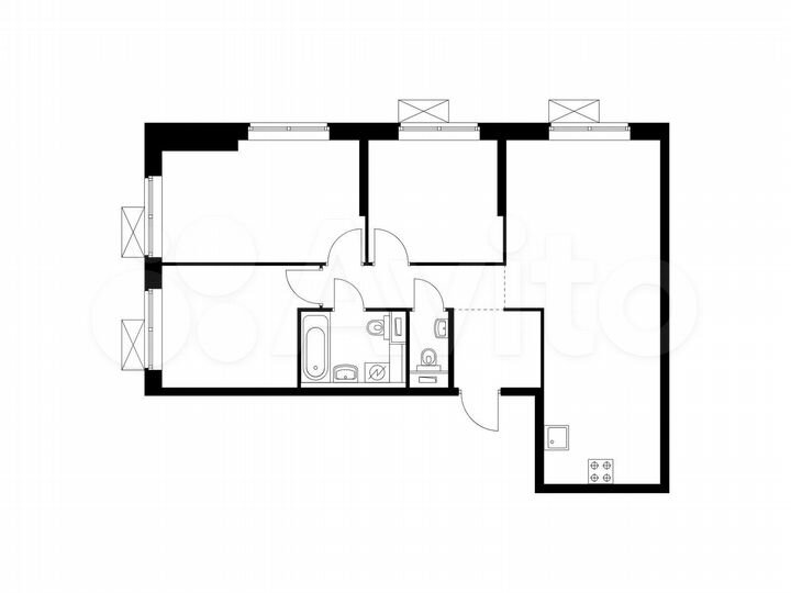 3-к. квартира, 72,6 м², 28/33 эт.
