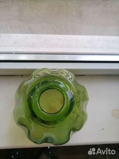 Ваза для цветов СССР из цветного стекла