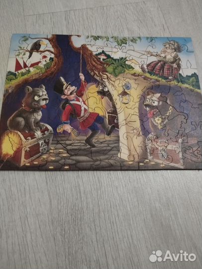 Деревянный фигурный пазл Огниво