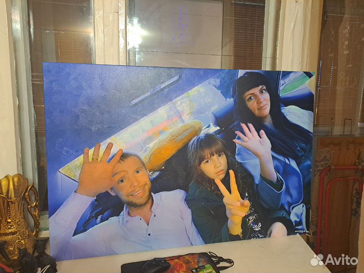 Портрет по фото на холсте