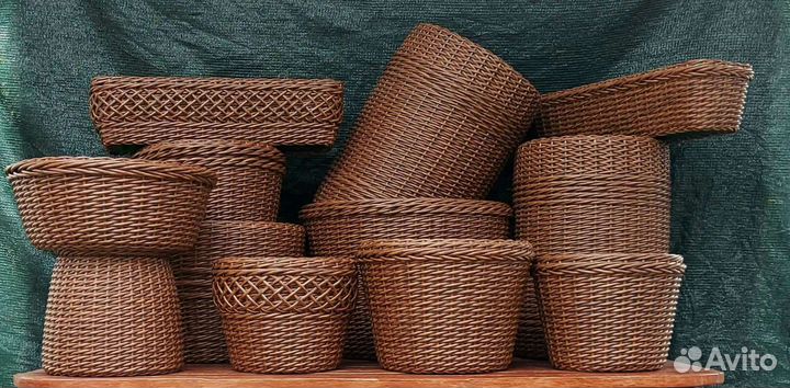 Кашпо вазоны из искусственного ротанга