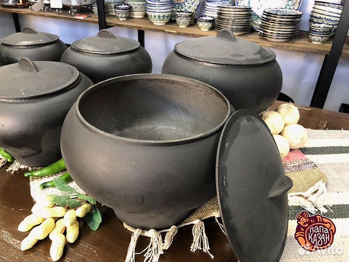 Горшок чугунный 4 л с чугунной крышкой (Балезино)