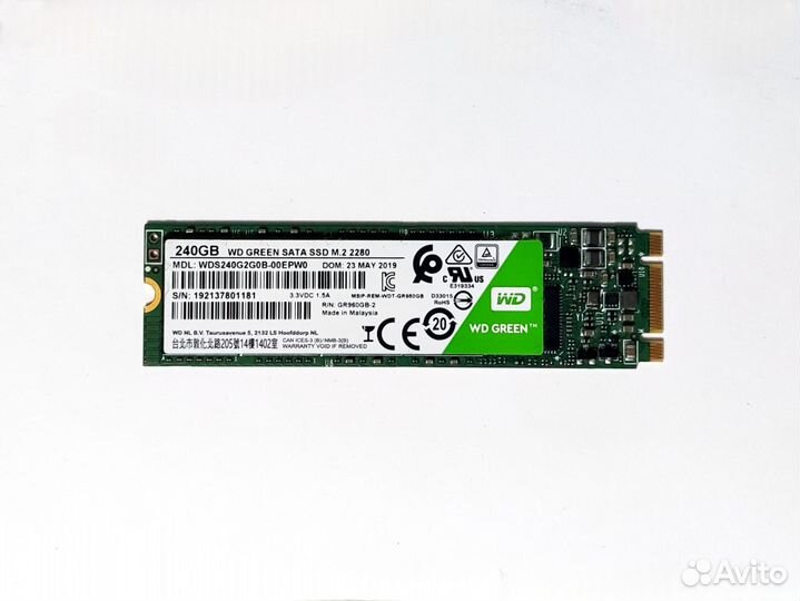 SSD M.2 SATA WD Green 240 Гб