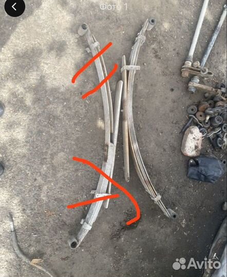 Задняя рессора mitsubishi pajero 2