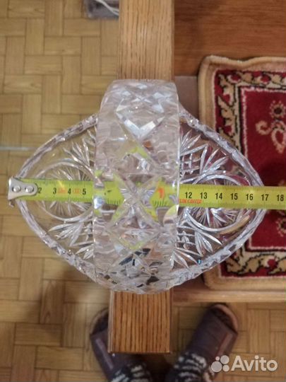 Корзинка чешский хрусталь
