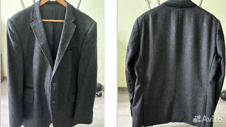 Стильный пиджак с налокотниками шерсть кашемир