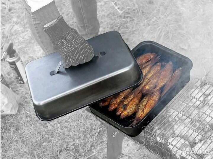 Коптильня походная для горячего копчения