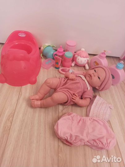 Кукла пупс и набор аксессуаров