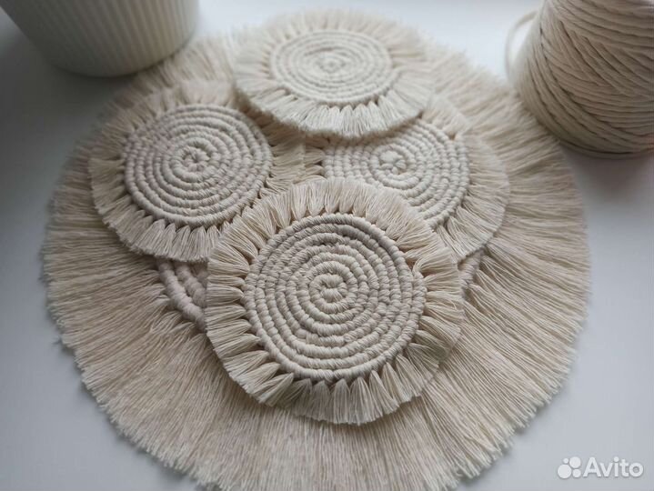 Салфетка макраме подставка под горячее